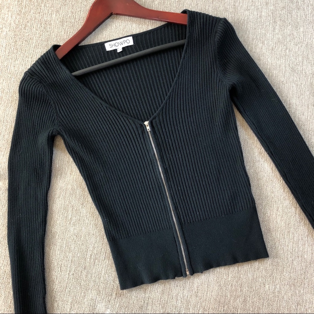 Knit Zipper Sweater Casual Cardigan